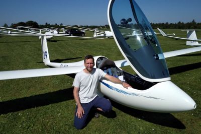 Thomas Grove fra Herning Svæveflyveklub har placeret sig midt i feltet, før de sidste to flyvedage, og det er han ikke helt tilfreds med.
