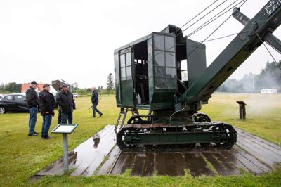 Søby Brunkulmsmuseum holdt i weekenden »Søby Veterantræf«, hvor den gamle gravemaskine blev vist frem.