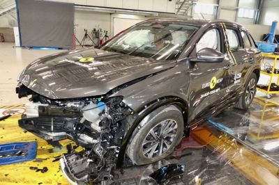 Audi Q6 e-tron er en bil med en høj pris, men i test hos Euro NCAP viser den også høj beskyttelse af både børn og voksne. (PR-foto). Pr-Foto/Ritzau Scanpix