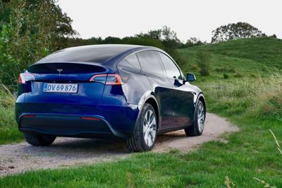 Tesla Model Y, som produceres til det europæiske marked i Tyskland, er stadig en af de mest populære elbiler i Europa. Morten B. Bek/Ritzau Scanpix