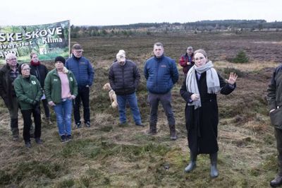 Forhenværende miljøminister Lea Wermelin (S) ses her i nodmber 2021, da Naturstyrelsen holdt informationsmøde på Harrild Hede om oprettelsen af en naturnationalpark i Nørlund Plantage og Harrild Hede.