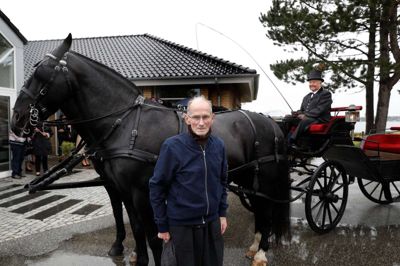 Harald Hjørnholm fotograferet i forbindelse med fejringen af sin 90-årsfødselsdag.