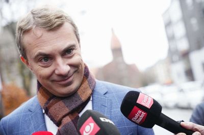 DF-formand Morten Messerschmidt kunne onsdag ånde lettet op. Han blev i Retten på Frederiksberg frikendt i Meld- og Feld-sagen om EU-svig og dokumentfalsk. Foto: Martin Sylvest/Ritzau Scanpix