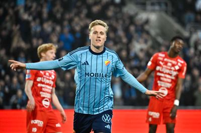 Jeppe Okkels har scoret fire gange i syv kampe for Djurgården, der indtager sjettepladsen i Allsvenskan inden sidste spillerunde.
