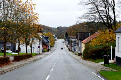 Ulykken skete på Hovedgaden i Bryrup.