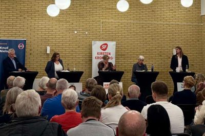 De seks kandidater var Søren Peder Jensen (V), Knud Nielsen (DF), Rikke Rocatis (V), Kirsten Kronborg (SF), Anne Marie Christensen (BL) og Tommy Sandgaard (R).