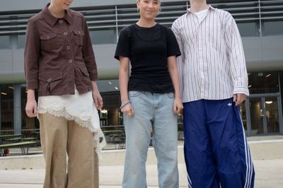 De tre elever fra Herning Gymnasium er spugt til, hvad Herning kan gøre for at fastholde de unge. Fra venstre er det Emilie Mathiasen, Marie Vistisen og Eskild Andersen.