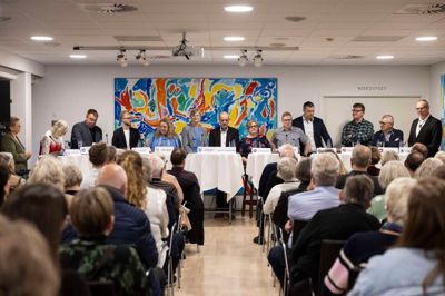 Alle stole i mødesalen i mediehuset var fyldte, da Folkebladet torsdag bød på den afsluttende spidskandidat-debat.