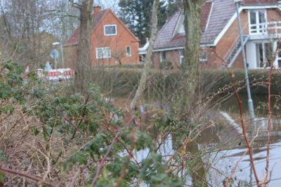 Cykelstien langs Møllebækken er ofte oversvømmet, i gennemsnit cirka 20 dage om året. Når den ikke er oversvømmet bruges den flittigt af blandt andre skolebørn.