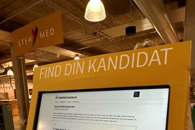 Et enkelt klik og man er inde på Herning Folkeblads kandidattest, som man blandt andet har kunnet tage på biblioteket i Østergade.