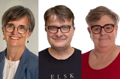 Dorte West (V), Tommy Tønning (S) og Kirsten Kronborg (S) kalder sig alle for borgmesterkandidater.