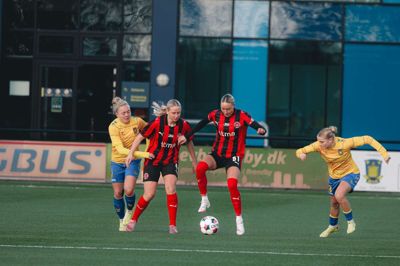 Anfører Sanne Troelsgaard og resten af FCM-holdet måtte nøjes med 1-1 på udebane mod Brøndby. Hunulvene manglede dermed én scoring fra en plads i A-Ligaens slutspil.