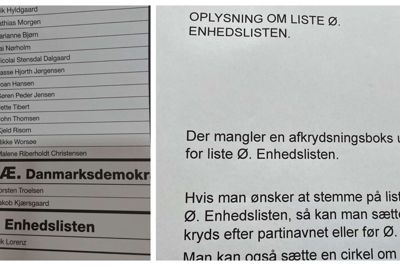Der manglede et afkrydsningsfelt ud for partiet Enhedslisten på Herning Kommunes stemmeseddel til kommunalvalget.