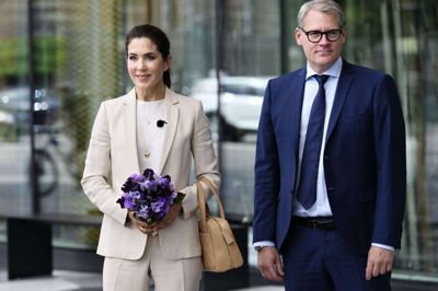 I 2021 åbnede daværende kronprinsesse Mary en konference i København om at nå FN's Verdensmål i Danmark. Her havde hun Dansk Industris Thomas Bustrup ved sin side. (Arkivfoto).