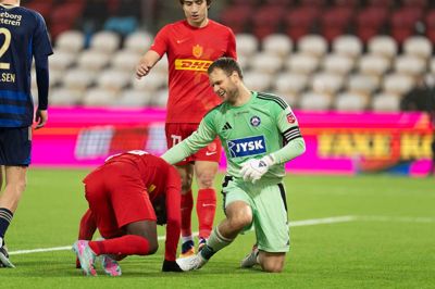 Silkeborg IF's Nicolai Larsen under superligakampen mellem FC Nordsjælland og SIF. Foto: Claus Bech/Ritzau Scanpix
