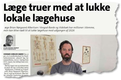 I Herning Folkeblad 12. august stod læge Brian Nørgaard Albertsen frem og truede med at lukke sine to lokale lægehuse, da han var frustreret over forhandlinger om en sundhedsreform, som lægerne ikke var blevet inddraget i forhandlingerne om.