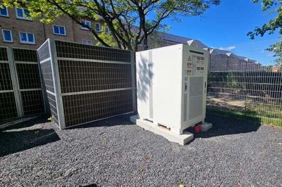 Dette batterianlæg har Ikast-virksomheden Co2Pro afprøvet i Nordsjælland.