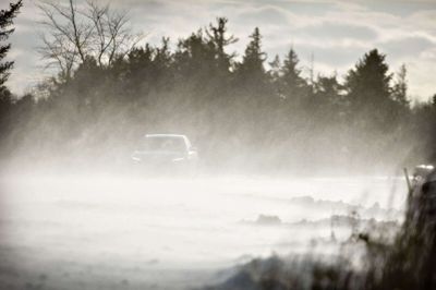 Kraftig snefygning ramte fredag Bornholm. (Arkivfoto).