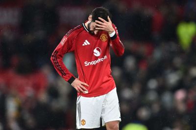 Manchester United og Bruno Fernandes tabte søndag på hjemmebane til Brighton i FA Cuppen.
