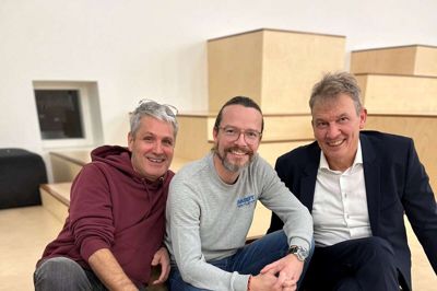 Tre af bestyrelsesmedlemmerne i Ikast Musikliv – fra venstre Tore Haakonsson, Stephan Olesen og Torben Sørensen