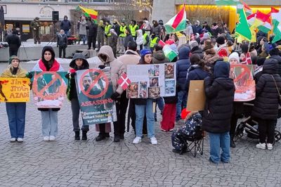Demonstration mod krigen mod kurderne i Syrien.