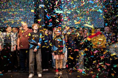 Sikke en fest! Der var masser af glæde og konfetti, da kommunens frivillige blev fejret.