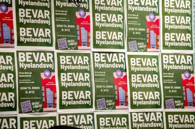 Københavns Professionshøjskole besluttede i efteråret at samle læreruddannelser i København efter faldende ansøgertal. Det førte til protester på skolen på Nyelandsvej på Frederiksberg. (Arkivfoto).