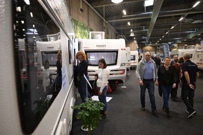Hele syv haller i MCH Messecenter Herning er afsat til campingvogne og -udstyr til Ferie for Alle-messen.