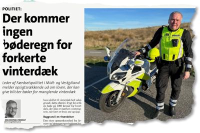 I december bragte Herning Folkeblad, som det første medie, en artikel om Midt- og Vestjyllands Politi, der meldte ud, at bilister ikke kunne få bøder for sommerdæk om vinteren, med mindre man var impliceret i en hændelse. Det skabte forvirring, at politikredsene havde forskellige praksis. Derfor ændrer man nu fortolkningen.