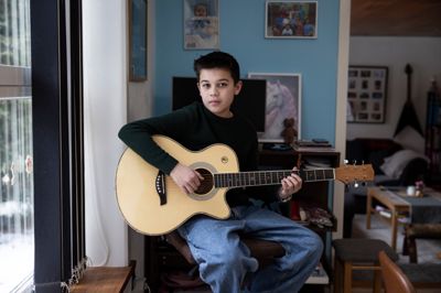 13-årige Nathaniel Bayangan Mogensen fra Haunstrup deltager i MGP 2026. Han har fået på Friskolen Asgaard i Skibbild-Nøvling.