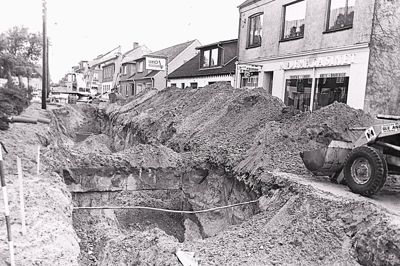 Sådan så det ud i 1974, da der blev gravet i Bredgade.