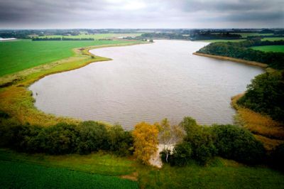 Dronebilleder af Hauge sø i ved Hauge. Foto: Jakob Stigsen Andersen