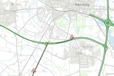 Det er på disse strækninger, Vejdirektoratet melder om risiko for kø ved i dag og i weekenden.