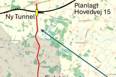 Herning Kommune søger penge hjem til to cykelprojekter ved Haunstrup. Dels en tunnel under den udvidede rute 15 og dels en cykelsti til Fjelstervang.