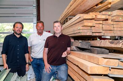 Året bød på en fusion i selskabet, og det afspejler sig i årsregnskabet - blandt andet på egenkapitalen. Her er det administrerende direktør Martin Finderup sammen med Vilhelm Gjerulff og Kim Lassen, der var ejere af Gjerulff & Lassen.