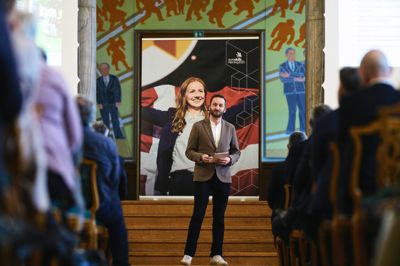 Henrik Kjeldsen præsenterede under navnet »Vendepunktet« resultaterne af Euroskills på en konference på Christiansborg.