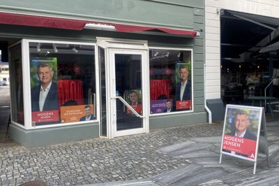 Socialdemokratiet Herning har åbnet en valgbutik i gågaden i Bredgade 12.