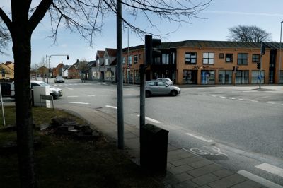 Lyskrydset ved Silkeborgvej/Sjællandsgade var et af de to lyskryds, som Folkebladet har observeret bilister i.