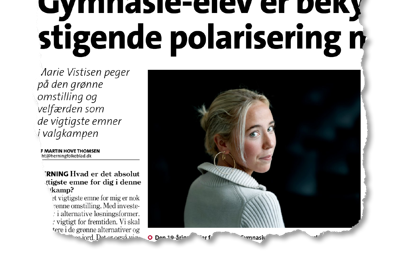 De kommende uger kører vi i Herning Folkeblad serien »Dagens vælger«, hvor midtjyder blandt andet svarer på, hvad de ser som det vigtigste emne i valgkampen. Næste artikel i serien bringes torsdag.