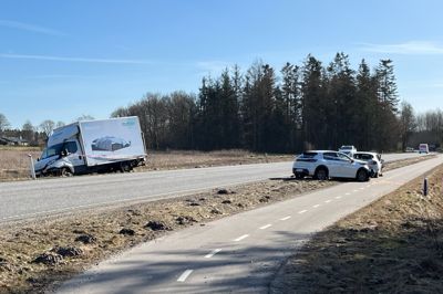 Tre køretøjer var involveret i færdselsuheldet på Aalborgvej ved Knudstrup.