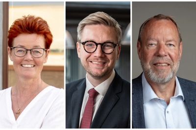 Karen Touborg, erhvervsdirektør for Business Viborg, Rasmus Norup, erhvervsdirektør for Erhvervsrådet Herning & Ikast-Brande og Anders Killmann Petersen, direktør for Silkeborg Business.