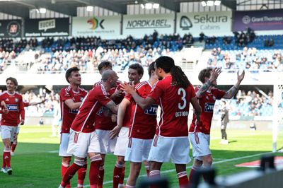 Der var meget at juble over for SIF'erne. Tre gode mål i Randers.