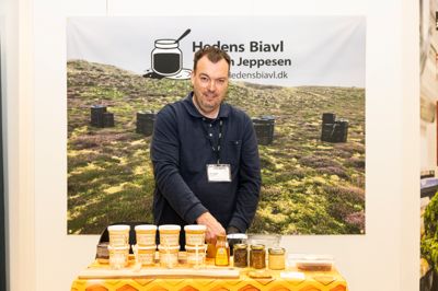 Brian Jeppesen jagtede honning-kunder på årets Foodexpo-messe.