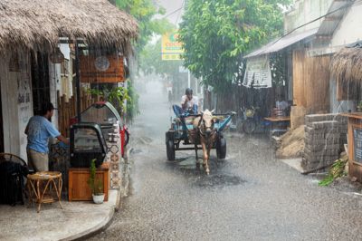 Regnvejr på Bali.
