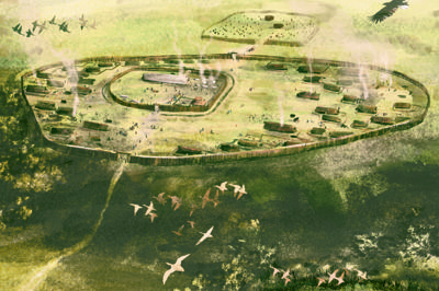 Jernlandsbyen i Hedegård syd for Ejstrupholm var for 2000 år siden en af de vigtigste byer i Jylland. Byens har ligget tæt på Hærvejen, og en planlagt udstilling på stedet kan være med til at gøre Hærvejen endnu mere attraktiv. Tegneren Kristian Bay Kirk har vist, hvordan Hedegård kan have set ud omkring Kristi fødsel.