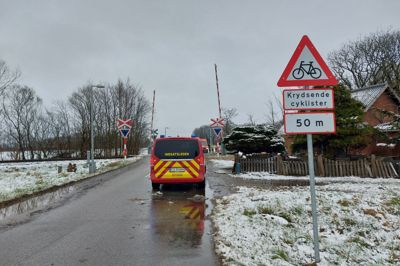 Brand & Redning Midvest blev kaldt ud til ulykkesstedet fredag morgen.
