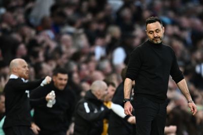 Cheftræner Roberto De Zerbi og Tottenham måtte nøjes med uafgjort mod Brighton.