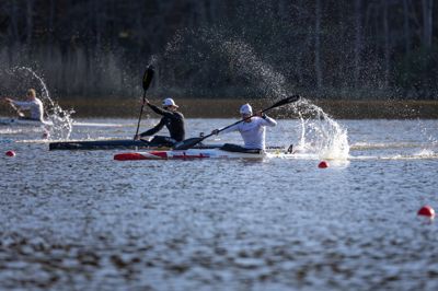 Thorbjørn Rask (th.) kunne rejse hjem med to guldmedaljer om halsen.