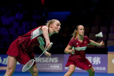 Alexandra Bøje bragte Danmark foran 3-1 mod Ukraine sammen med makkeren Simona Pilgaard.