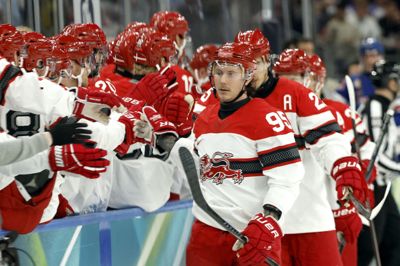 Nick Olesen var en af tre danske målscorere, da Danmark vandt 3-0 over Slovakiet i en VM-testkamp.